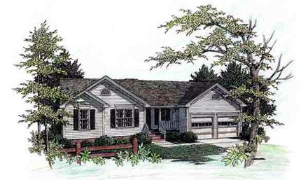 One-Story Ranch Elevation of Plan 92478