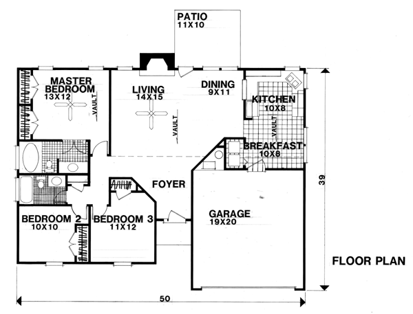 One-Story Traditional Level One of Plan 92481