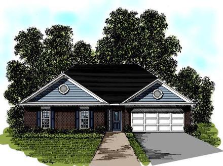 One-Story Traditional Elevation of Plan 92481