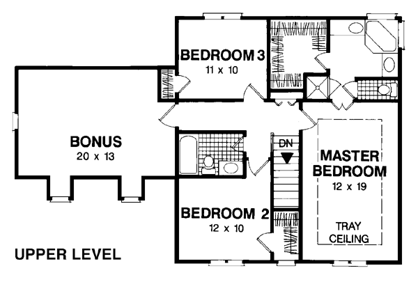 Cape Cod Colonial Level Two of Plan 92488