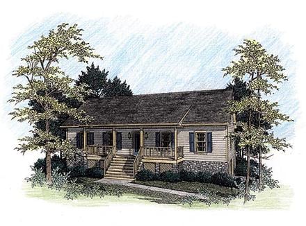 One-Story Ranch Elevation of Plan 92493