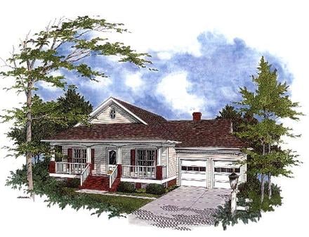 Bungalow Traditional Elevation of Plan 92494