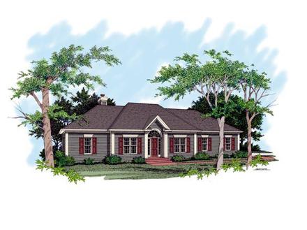 One-Story Traditional Elevation of Plan 92495