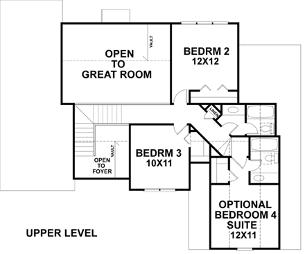 House Plan 92497 Second Level Plan