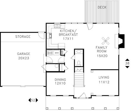 House Plan 92498 First Level Plan