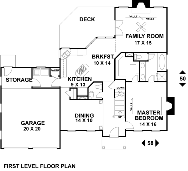 Traditional Level One of Plan 92499