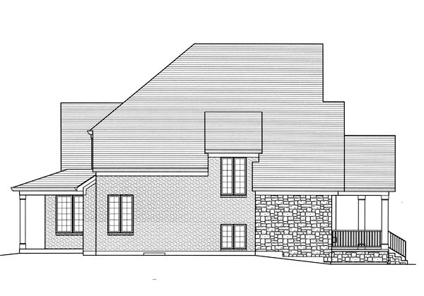 Country, Traditional Plan with 3166 Sq. Ft., 3 Bedrooms, 2 Bathrooms, 3 Car Garage Picture 2