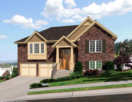 Ranch Traditional Elevation of Plan 92601