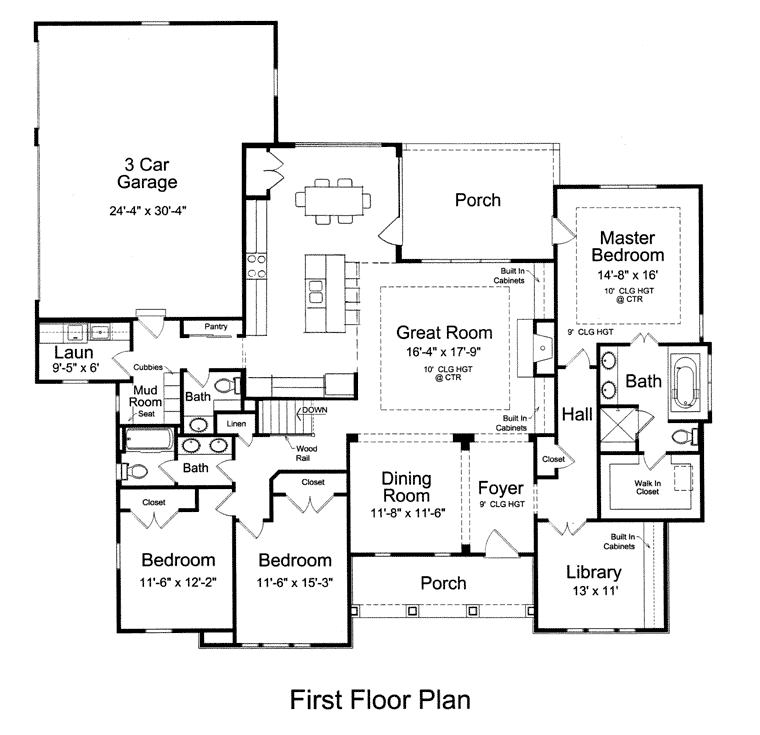 Craftsman Ranch Level One of Plan 92604
