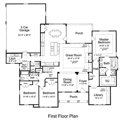House Plan 92604 First Level Plan