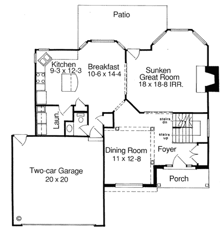 House Plan 92611 First Level Plan