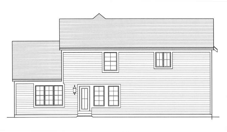  Rear Elevation of Plan 92621