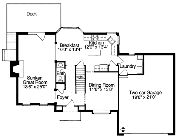 Colonial Southern Level One of Plan 92622