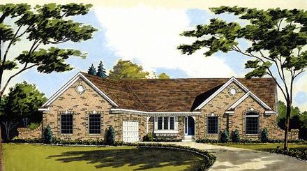 Ranch Elevation of Plan 92625