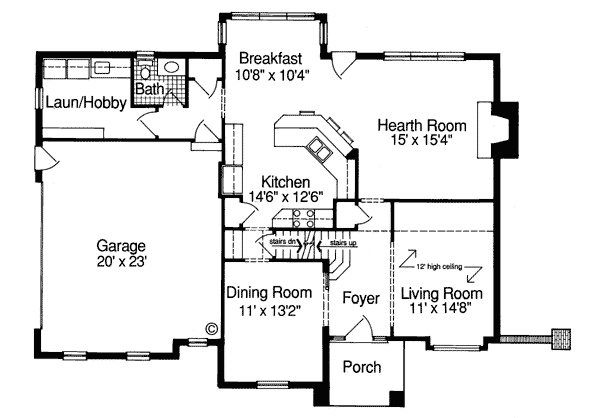 Bungalow European Level One of Plan 92626