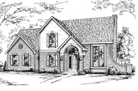 Bungalow European Elevation of Plan 92626