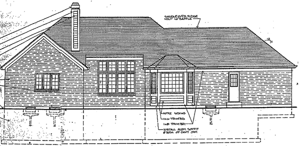 European Rear Elevation of Plan 92628