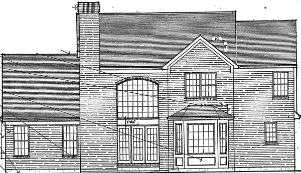 Bungalow European Rear Elevation of Plan 92629