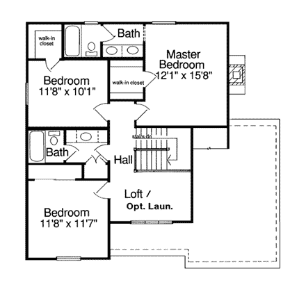 House Plan 92632 Second Level Plan