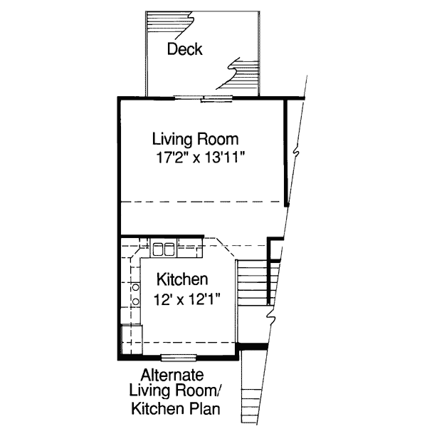 Bungalow Colonial Alternate Level One of Plan 92633