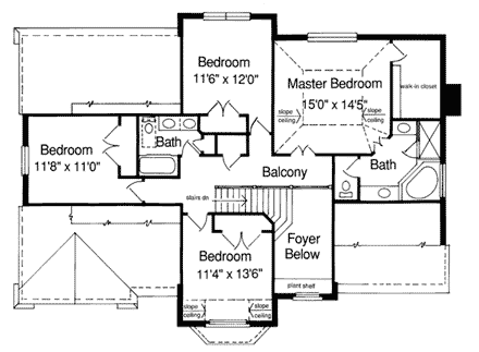 House Plan 92634 Second Level Plan