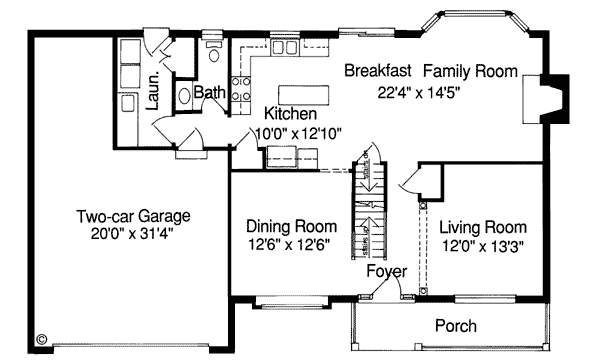 Bungalow Country Level One of Plan 92636