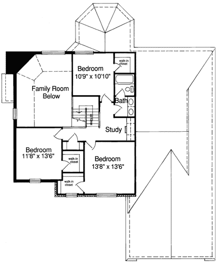 House Plan 92637 Second Level Plan