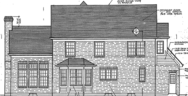 Bungalow Country Traditional Rear Elevation of Plan 92638