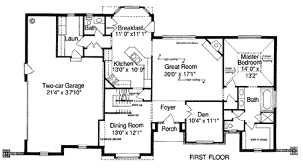 House Plan 92640 First Level Plan