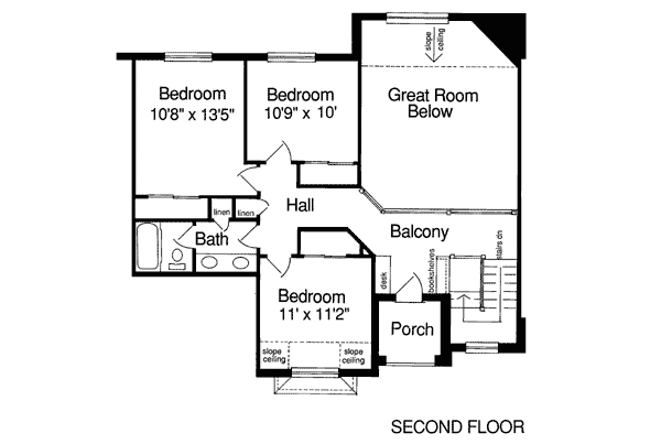 European Tudor Level Two of Plan 92646