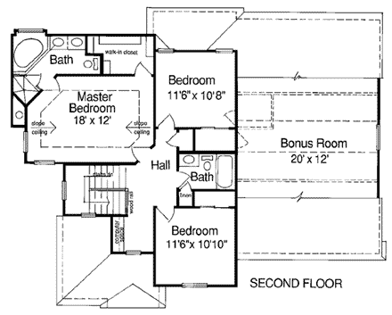House Plan 92647 Second Level Plan