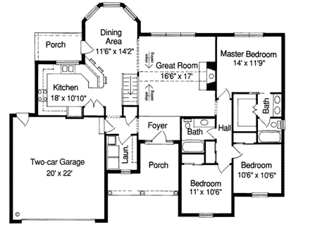 House Plan 92649 First Level Plan