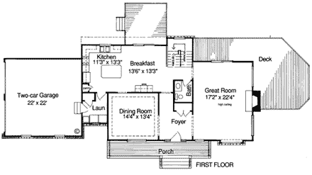 House Plan 92650 First Level Plan