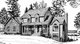 Bungalow Country Elevation of Plan 92650