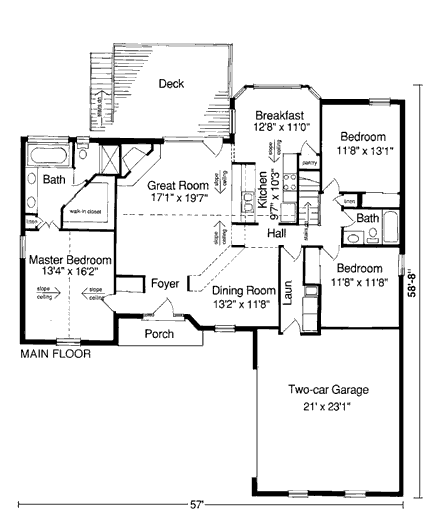 House Plan 92658 First Level Plan