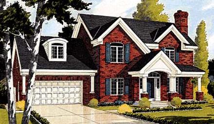 Colonial Country Elevation of Plan 92659