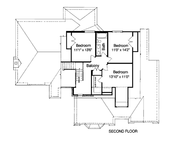 Bungalow European Level Two of Plan 92661