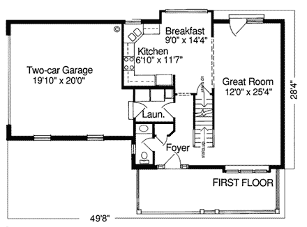 House Plan 92664 First Level Plan
