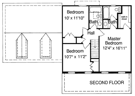 House Plan 92664 Second Level Plan