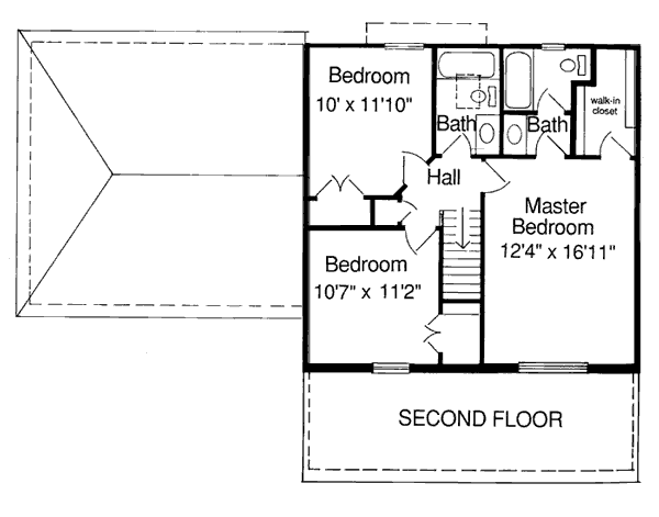 Country European Farmhouse Level Two of Plan 92665