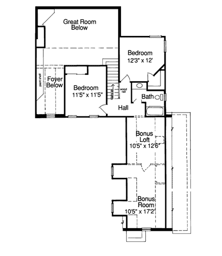 House Plan 92668 Second Level Plan