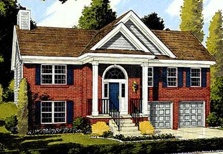 Colonial Country Elevation of Plan 92669