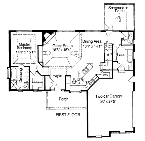 Bungalow Country Level One of Plan 92674