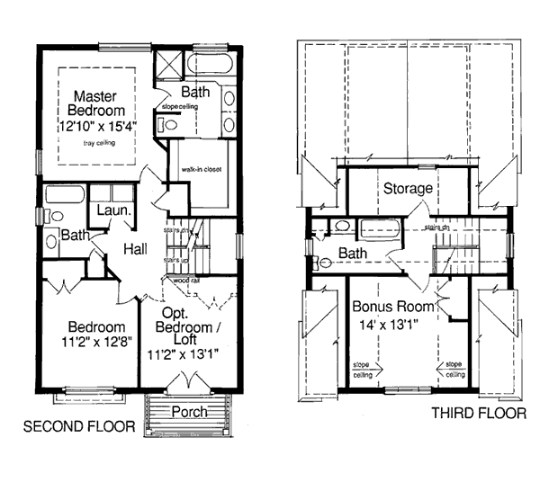Colonial Farmhouse Level Two of Plan 92678