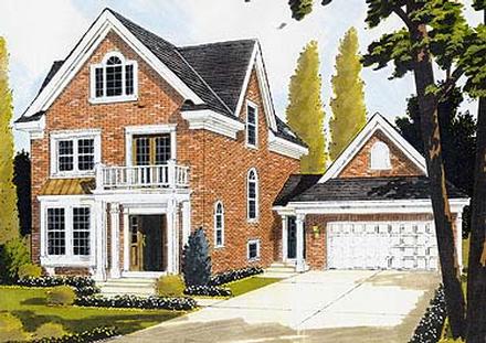 Colonial Farmhouse Elevation of Plan 92678