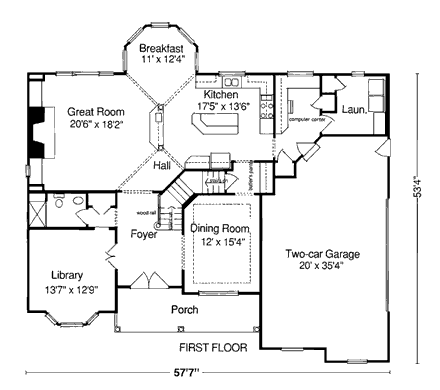 House Plan 92681 First Level Plan