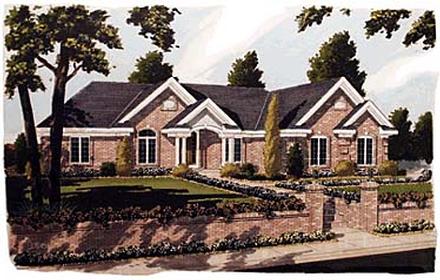 One-Story Ranch Elevation of Plan 92683