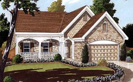 Bungalow Country Elevation of Plan 92685