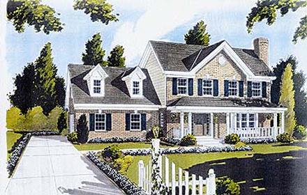 Country Farmhouse Elevation of Plan 92690