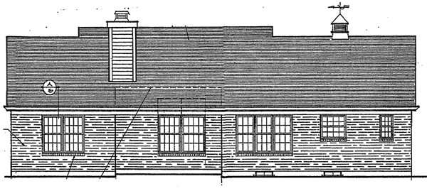 Country Rear Elevation of Plan 92694